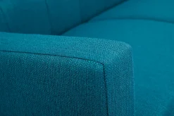 Outlet Miliboo Sofá diseño 2 plazas azul petróleo MOON