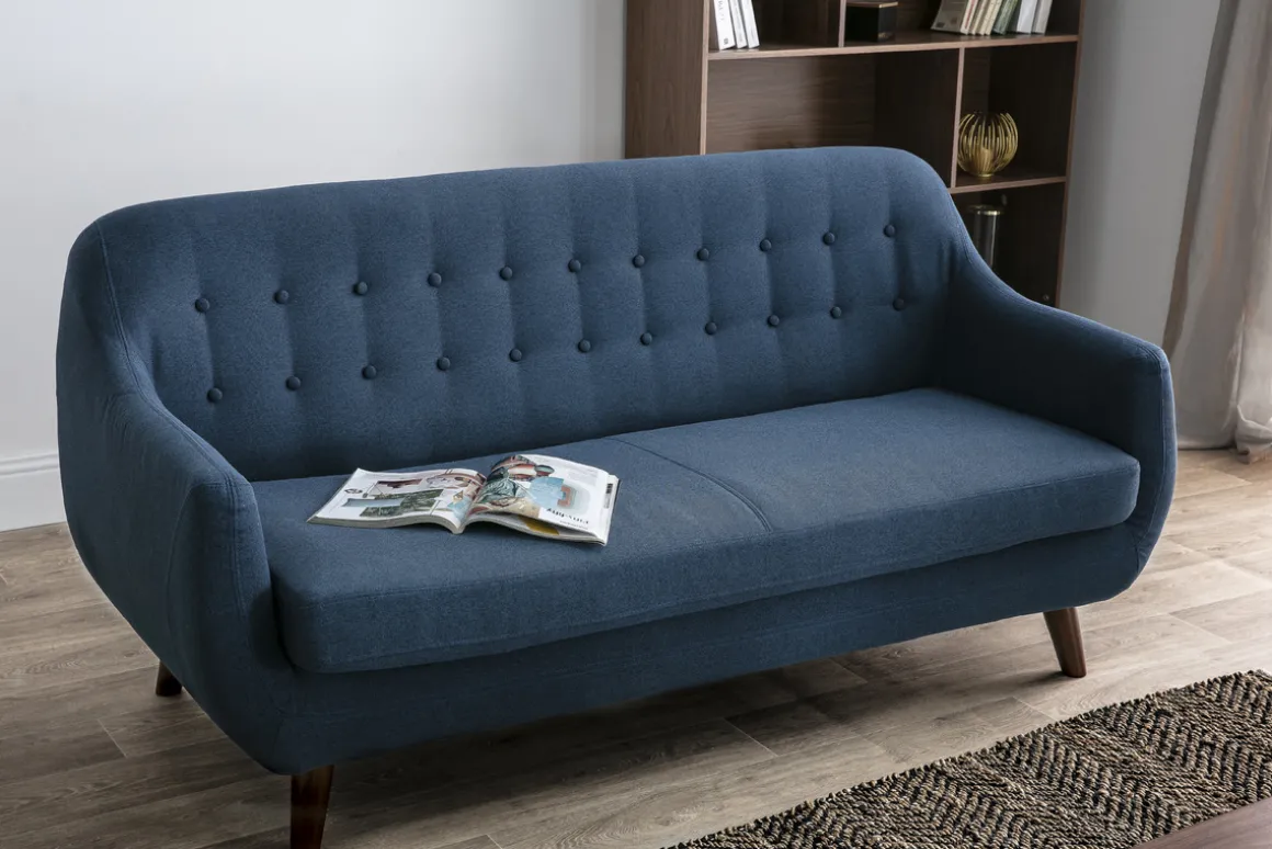 Store Miliboo Sofá diseño 3 plazas azul YNOK