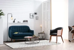 Best Miliboo Sofá diseño 2 plazas azul YNOK