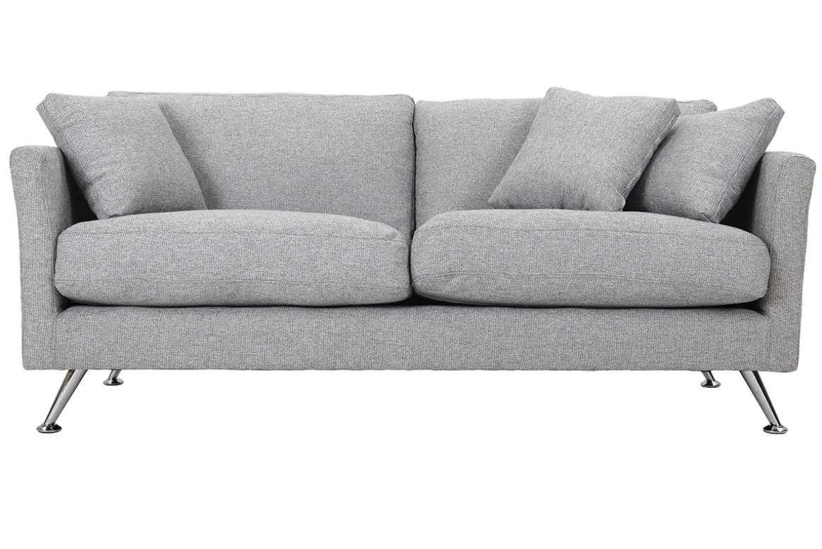 Discount Miliboo Sofá diseño 3 plazas diseño gris claro VOLUPT