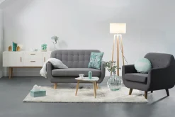 Cheap Miliboo Sofá diseño 2 plazas gris antracita YNOK