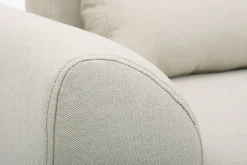 Hot Miliboo Sofá diseño 3 plazas tejido natural patas roble EKTOR