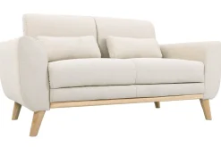 Flash Sale Miliboo Sofá diseño 2 plazas tejido natural y patas roble EKTOR