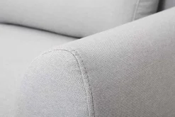 Store Miliboo Sofá diseño 3 plazas tejido gris claro patas roble EKTOR