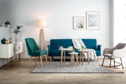 Sale Miliboo Sofá diseño convertible azul OSCAR