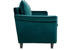 Clearance Miliboo Sofá en terciopelo azul petróleo 3 plazas CLIFF