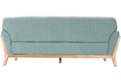 Sale Miliboo Sofá escandinavo 3 plazas azul claro patas madera YOKO