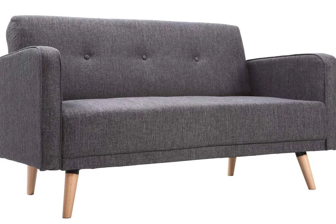 Flash Sale Miliboo Sofá escandinavo 2 plazas gris oscuro ULLA