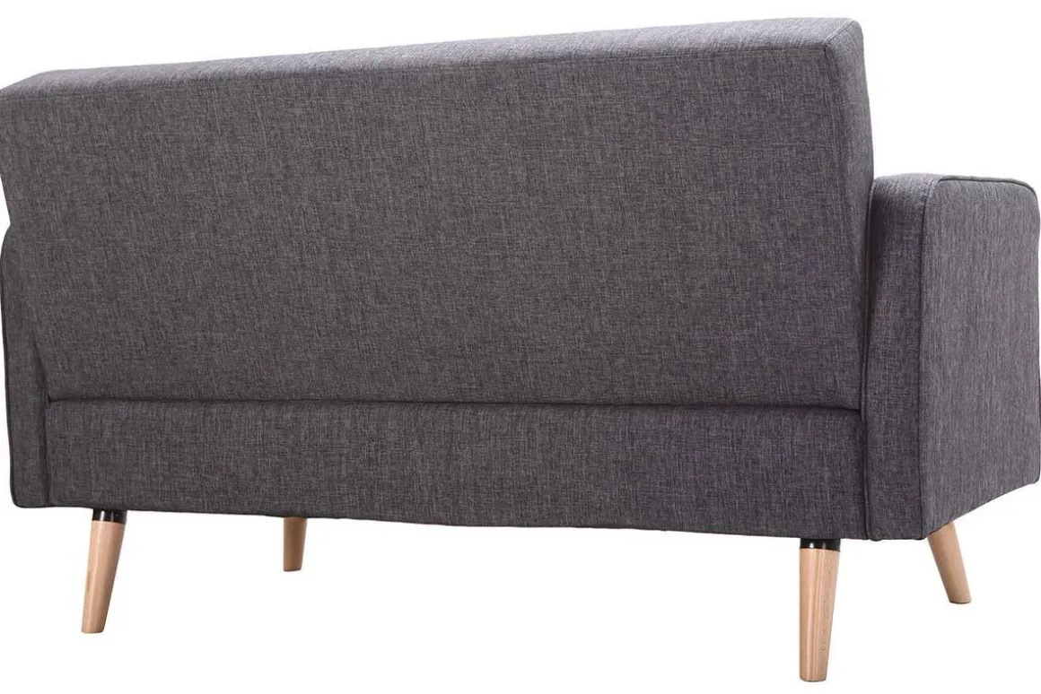 Flash Sale Miliboo Sofá escandinavo 2 plazas gris oscuro ULLA