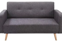 Flash Sale Miliboo Sofá escandinavo 2 plazas gris oscuro ULLA