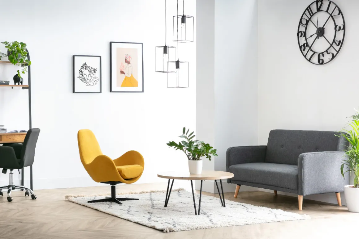 Flash Sale Miliboo Sofá escandinavo 2 plazas gris oscuro ULLA