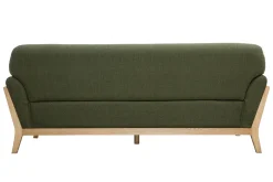 Shop Miliboo Sofá escandinavo 3 plazas gris patas madera YOKO