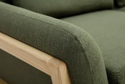 Shop Miliboo Sofá escandinavo 3 plazas gris patas madera YOKO