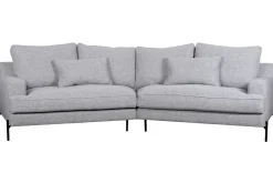 Clearance Miliboo Sofá esquinero 5 plazas gris PUCHKINE