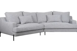 Clearance Miliboo Sofá esquinero 5 plazas gris PUCHKINE