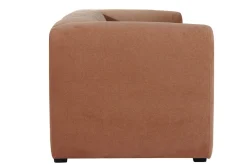 Flash Sale Miliboo Sofá moderno 3-4 plazas de tejido efecto aterciopelado terracota - OLIVEIRO