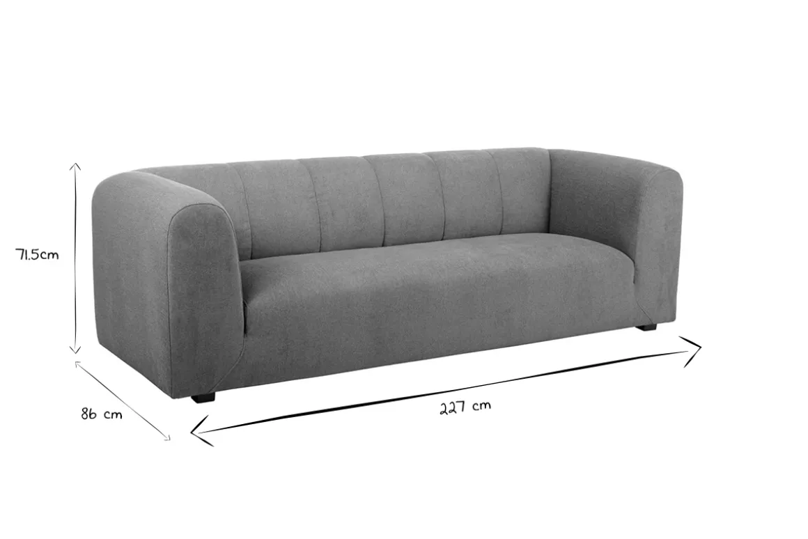 Flash Sale Miliboo Sofá moderno 3-4 plazas de tejido efecto aterciopelado terracota - OLIVEIRO