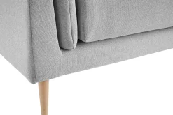 Shop Miliboo Sofá moderno 3 plazas en tejido gris claro VOGUE