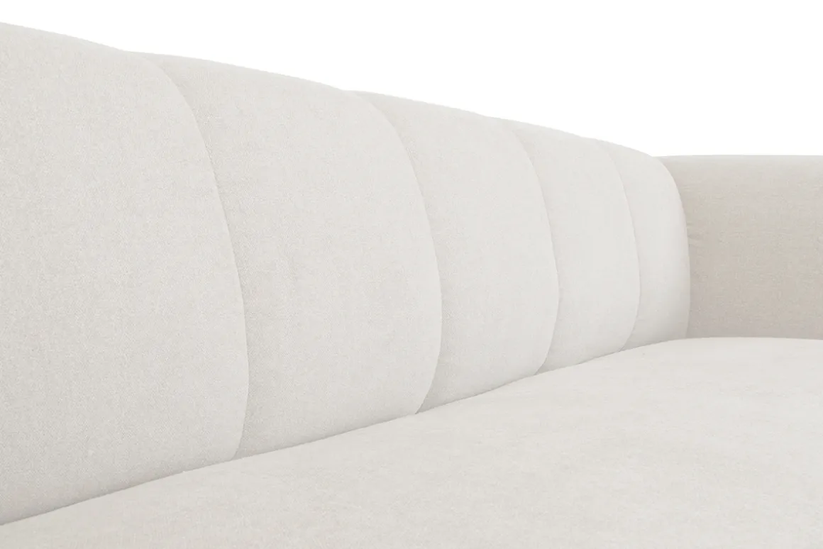 Fashion Miliboo Sofá moderno de tela beige 4 plazas OLIVEIRO