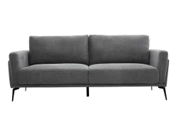 Hot Miliboo Sofá moderno 3 plazas de tejido efecto aterciopelado texturizado gris MOSCO
