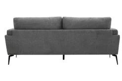 Hot Miliboo Sofá moderno 3 plazas de tejido efecto aterciopelado texturizado gris MOSCO