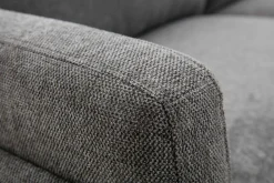 Hot Miliboo Sofá moderno 3 plazas de tejido efecto aterciopelado texturizado gris MOSCO