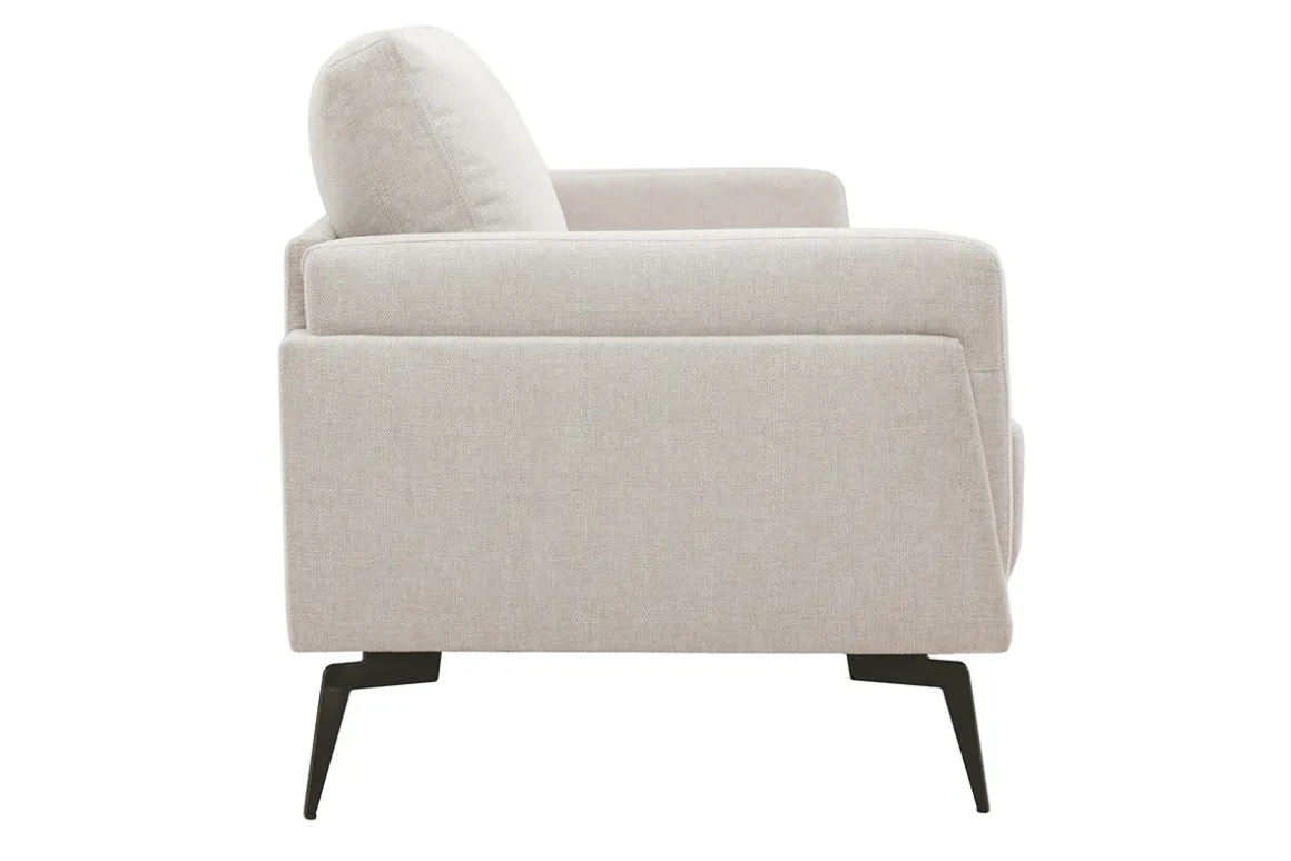Cheap Miliboo Sofá moderno 3 plazas de tejido efecto aterciopelado texturizado beige MOSCO