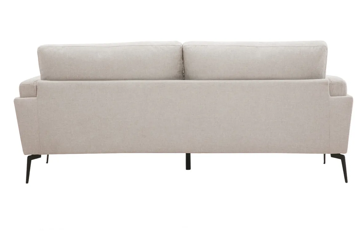 Cheap Miliboo Sofá moderno 3 plazas de tejido efecto aterciopelado texturizado beige MOSCO