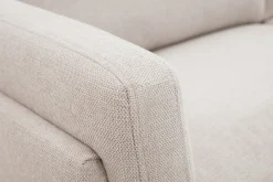 Cheap Miliboo Sofá moderno 3 plazas de tejido efecto aterciopelado texturizado beige MOSCO