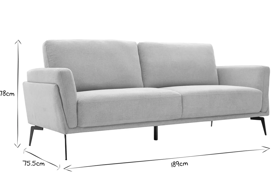 Cheap Miliboo Sofá moderno 3 plazas de tejido efecto aterciopelado texturizado beige MOSCO