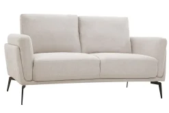 Fashion Miliboo Sofá moderno 2 plazas de tejido efecto aterciopelado texturizado beige MOSCO