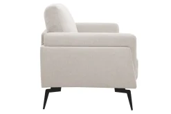 Fashion Miliboo Sofá moderno 2 plazas de tejido efecto aterciopelado texturizado beige MOSCO