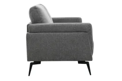 Fashion Miliboo Sofá moderno 2 plazas de tejido efecto aterciopelado texturizado gris MOSCO