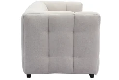 Shop Miliboo Sofá moderno 3 plazas de tejido efecto aterciopelado texturizado beige CORTO
