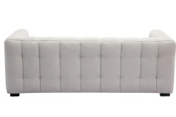 Shop Miliboo Sofá moderno 3 plazas de tejido efecto aterciopelado texturizado beige CORTO