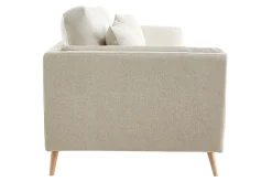 Best Sale Miliboo Sofá moderno 3 plazas de tela beige natural VOGUE