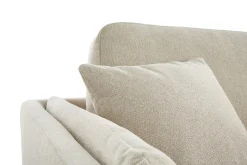 Best Sale Miliboo Sofá moderno 3 plazas de tela beige natural VOGUE