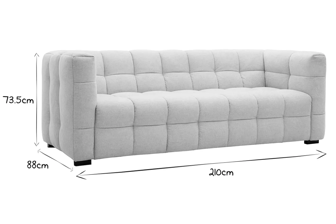 Cheap Miliboo Sofá moderno 3 plazas y reposapiés de tejido efecto aterciopelado texturizado beige CORTO