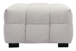 Cheap Miliboo Sofá moderno 3 plazas y reposapiés de tejido efecto aterciopelado texturizado beige CORTO