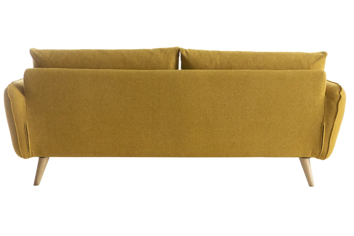 Flash Sale Miliboo Sofá nórdico 3 plazas amarillo mostaza CREEP