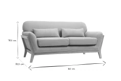 Flash Sale Miliboo Sofá nórdico 2 plazas azul claro patas madera YOKO