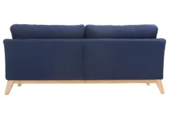 Best Miliboo Sofá nórdico 3 plazas azul oscuro desenfundable patas madera OSLO
