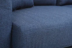 Best Miliboo Sofá nórdico 3 plazas azul oscuro desenfundable patas madera OSLO