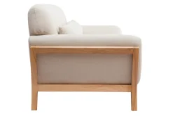 Cheap Miliboo Sofá nórdico 3 plazas beige patas madera YOKO
