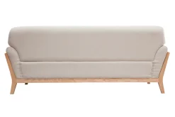 Cheap Miliboo Sofá nórdico 3 plazas beige patas madera YOKO