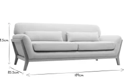 Cheap Miliboo Sofá nórdico 3 plazas beige patas madera YOKO