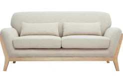Sale Miliboo Sofá nórdico 2 plazas beige madera YOKO