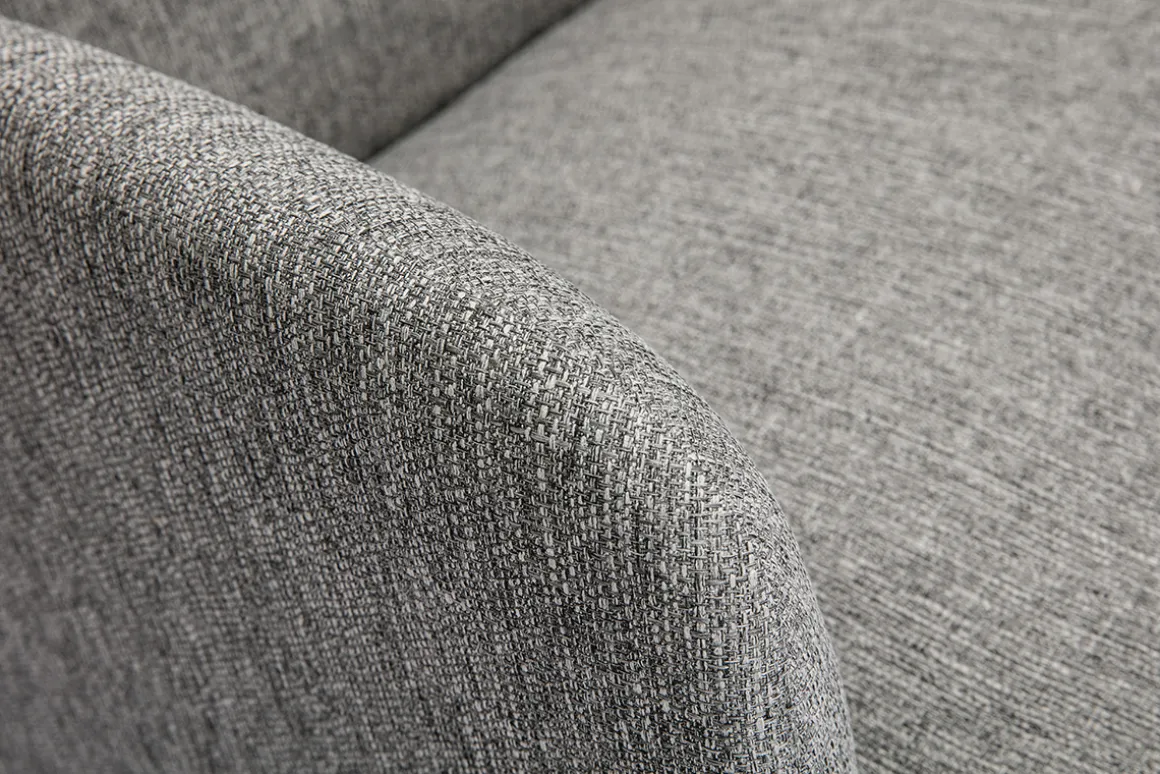 Cheap Miliboo Sofá nórdico 2 plazas de tejido gris claro y madera clara ISKO