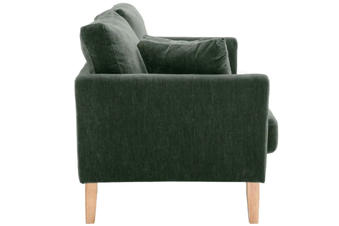 Best Sale Miliboo Sofá nórdico 2 plazas desenfundable terciopelo kaki OSLO