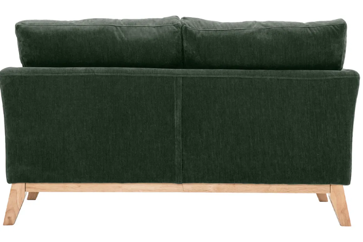 Best Sale Miliboo Sofá nórdico 2 plazas desenfundable terciopelo kaki OSLO